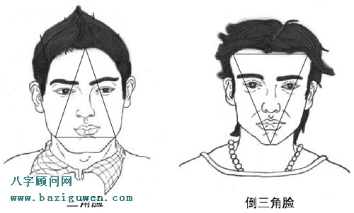 三角脸，倒三角脸
