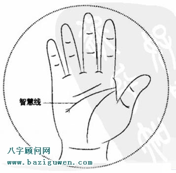 智慧线的开端有三条分叉