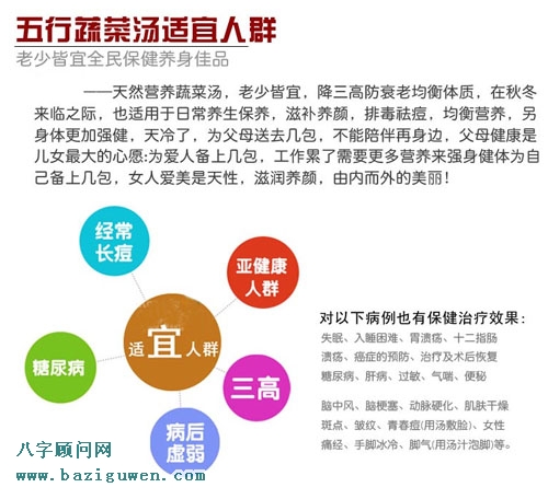 五行蔬菜汤功效