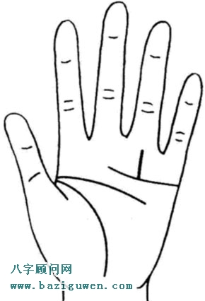 太阳线从感情线处延伸出来的情况