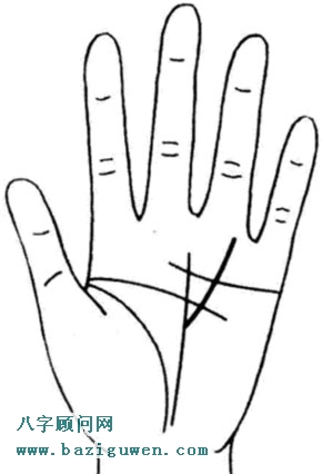 太阳线从命运线开始延伸出来的情况