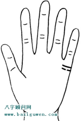 婚姻线断裂在上方还有一条婚姻线