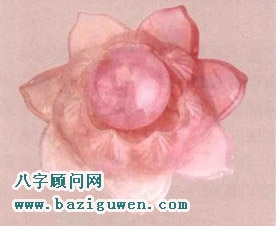 莲花粉晶摆件