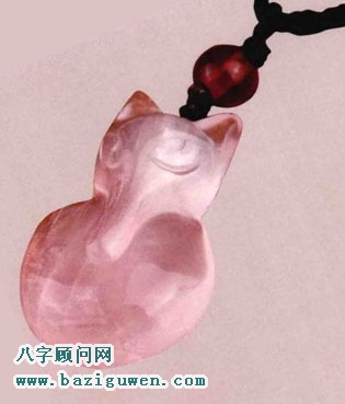 粉水晶狐狸的开运作用